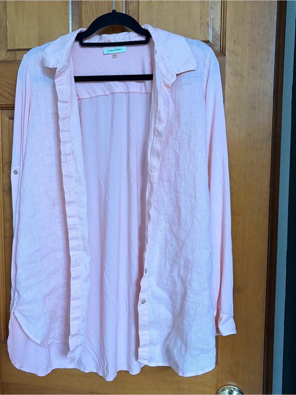 Calvin Klein 100% Linen Button Up Shirt/Coverup